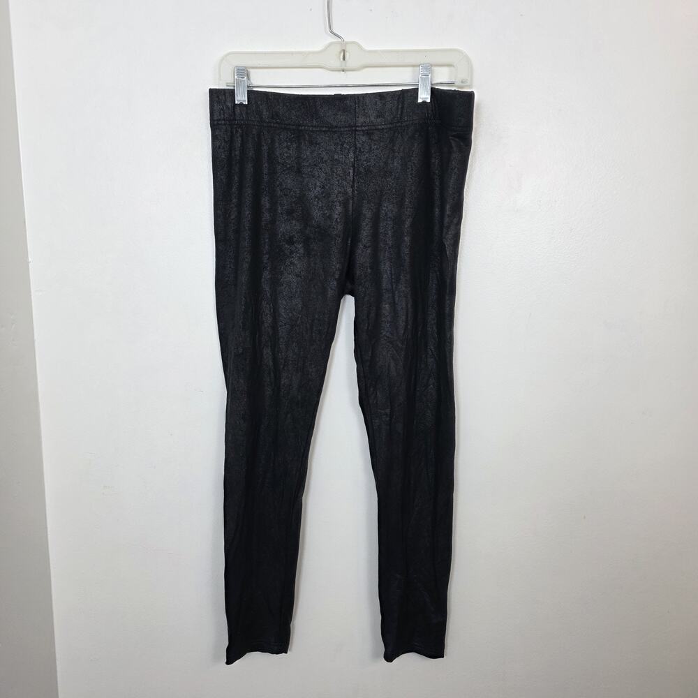 Soma Black‎ Shiny Comfy Athleisure Lounge Essential Leggings Size Medium